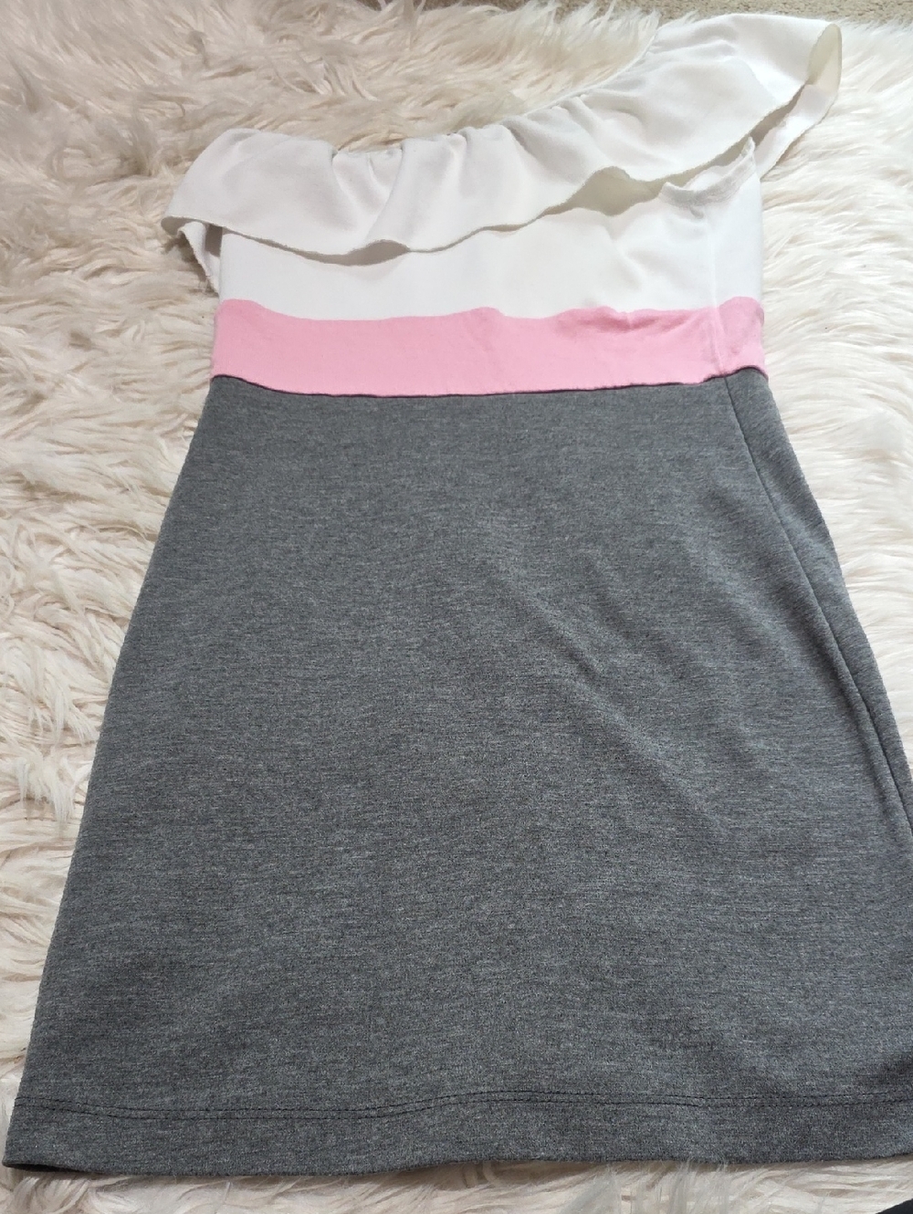 Windsor One Shoulder Ruffle Dress- Medium - Picture 4 of 8